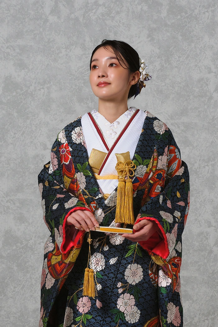 紺鞠に桜