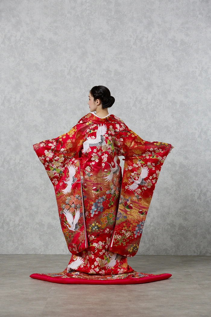 梅おしどり鶴｜東京でご案内できる色打掛コレクション｜和婚スタイル