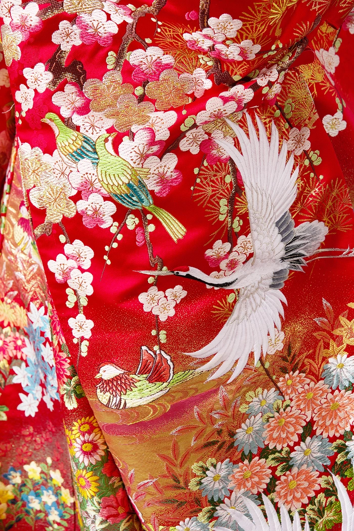 梅おしどり鶴｜東京でご案内できる色打掛コレクション｜和婚スタイル