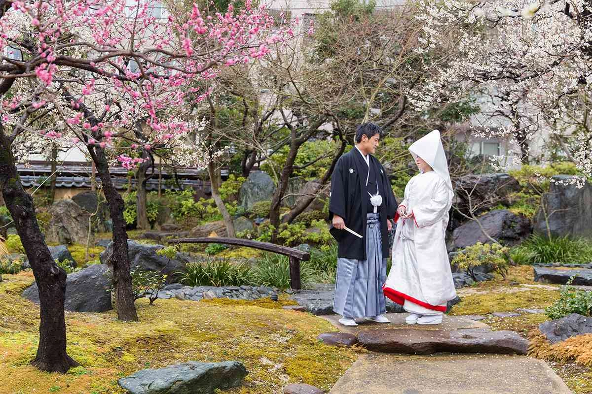 四季折々の表情が映える庭園での特別撮影