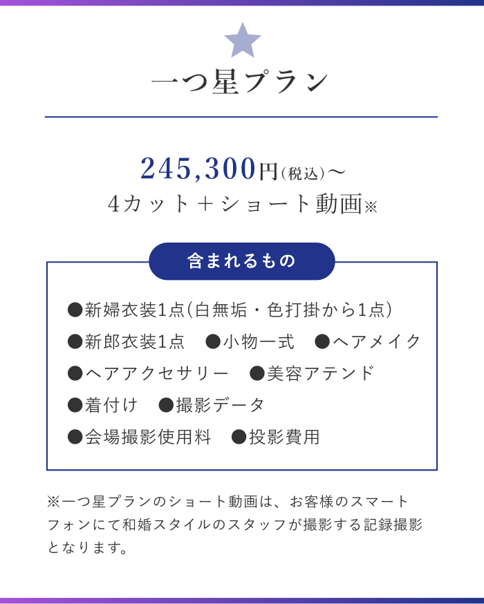 一つ星プラン