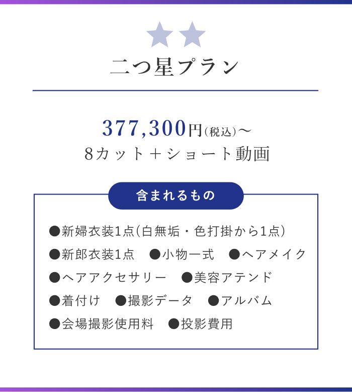 二つ星プラン